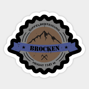 Gipfelbesteigung Brocken Height 1141 m Sticker